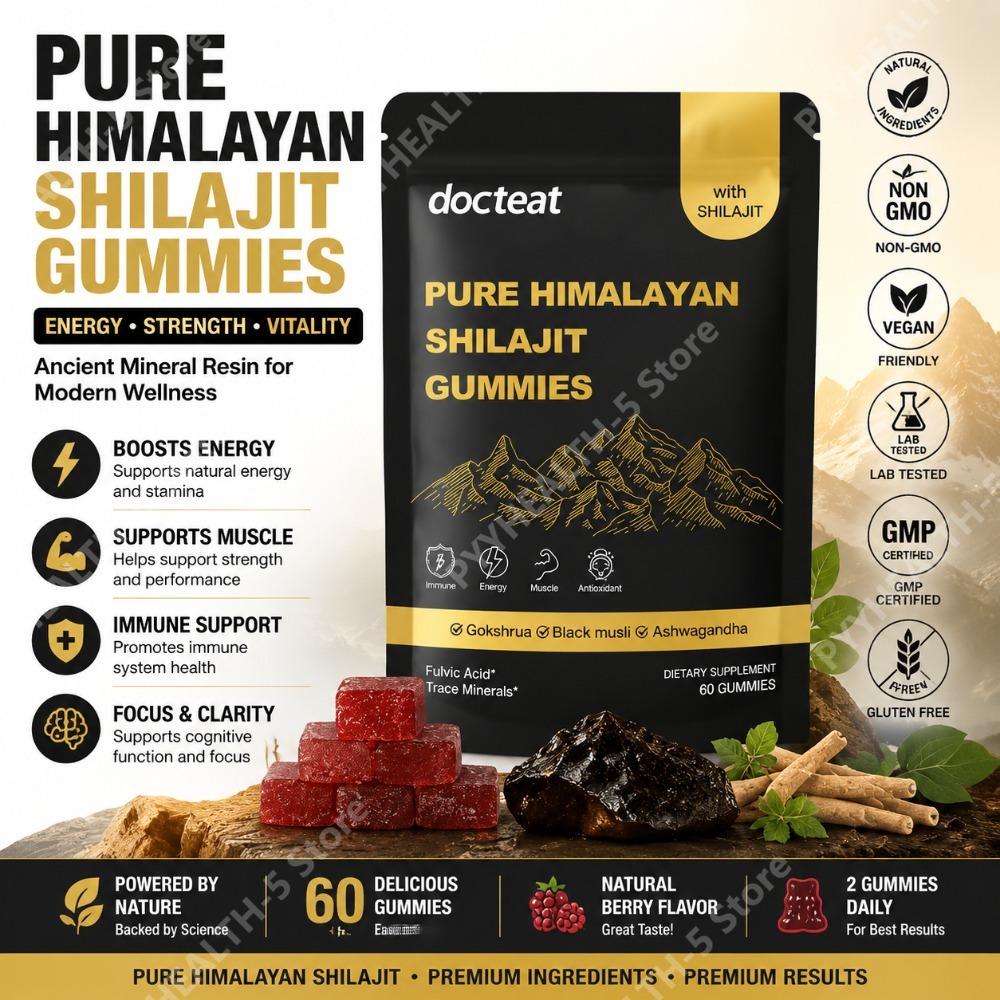 Herbal And Wellness - Docteat Pure Himalayan Shilajit Gummies dengan
